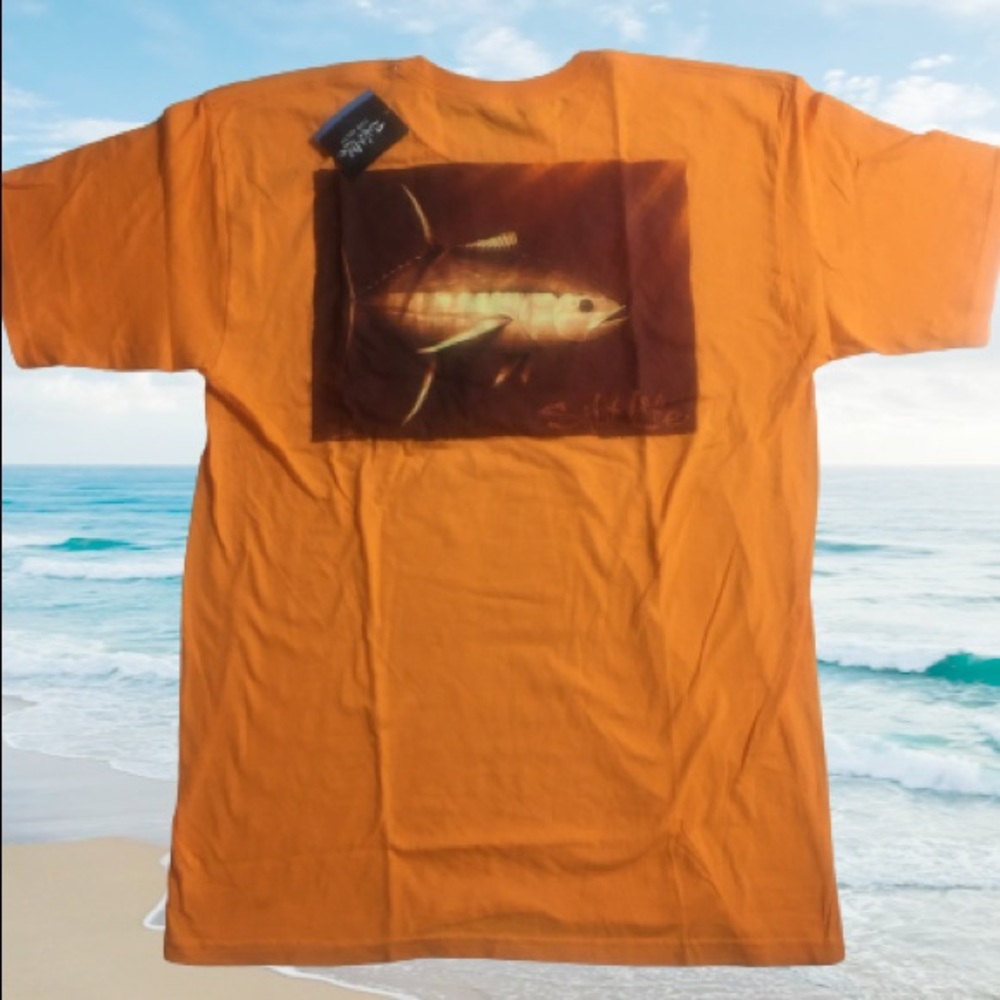NWT Salt Life Tangerine TUNA Fishing L T-Shirt